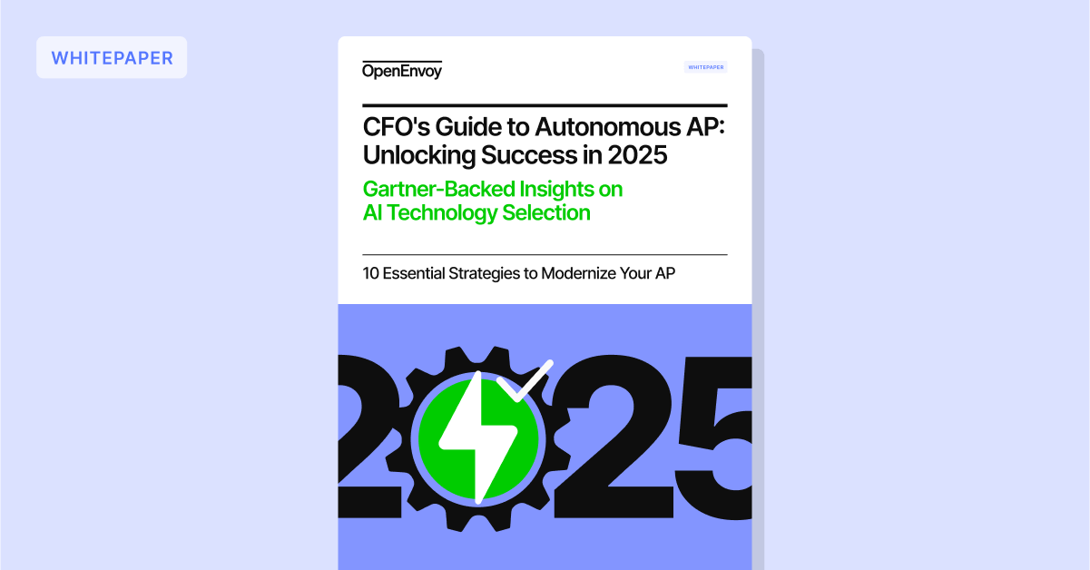 Image is about cfo's guide to autonomous ap: unlocking success in 2025