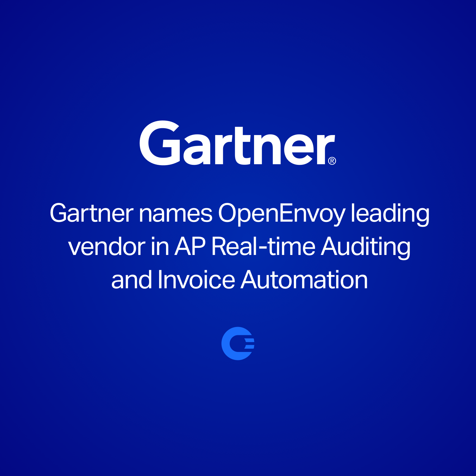 Gartner Names OpenEnvoy Leading Vendor in AP Realtime Auditing and